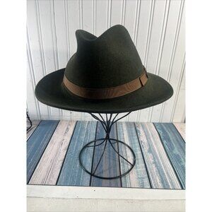 Bailey “Nathan” Mens Wool Dress Hat Green Made In USA Size Medium